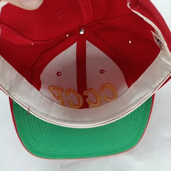 Sports Specialties SnapBack Hat Russia Script Rare Red CCCP Vintage 90s #7